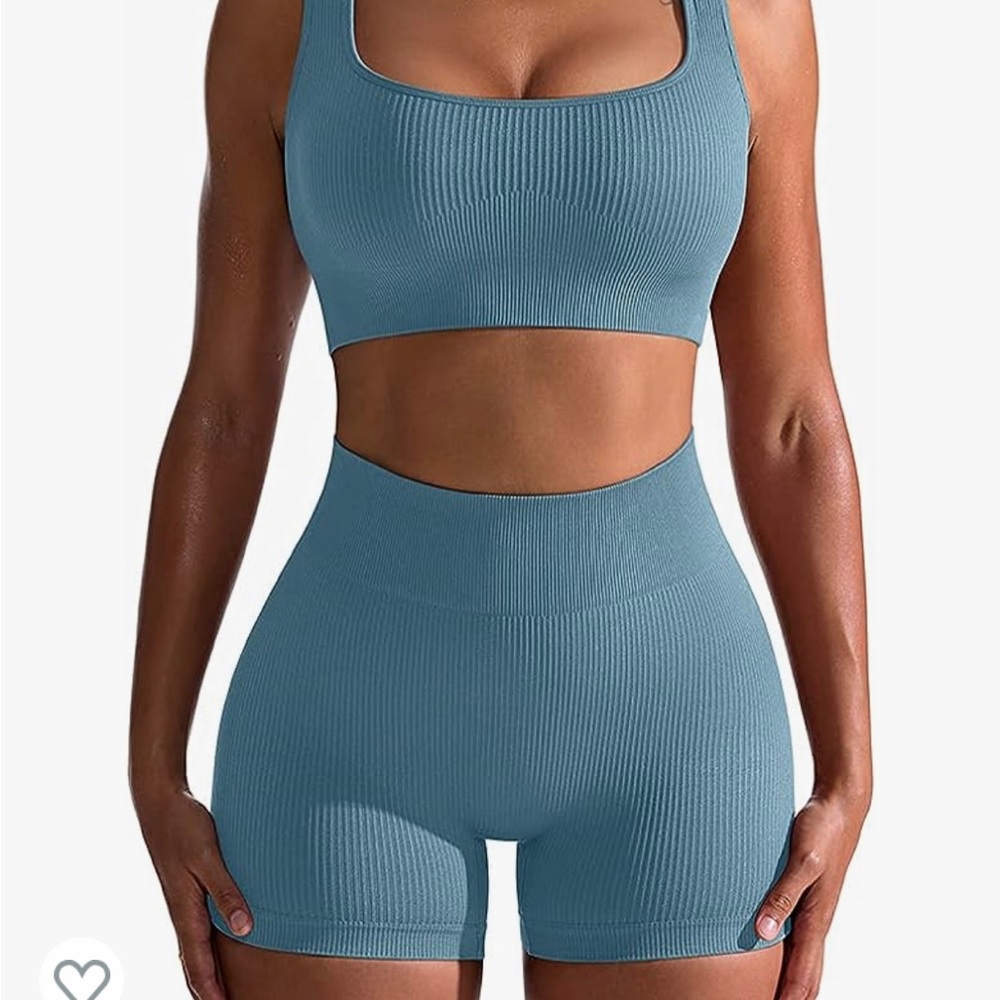 NWT Ribbed Workout Set (Top and Bottoms)